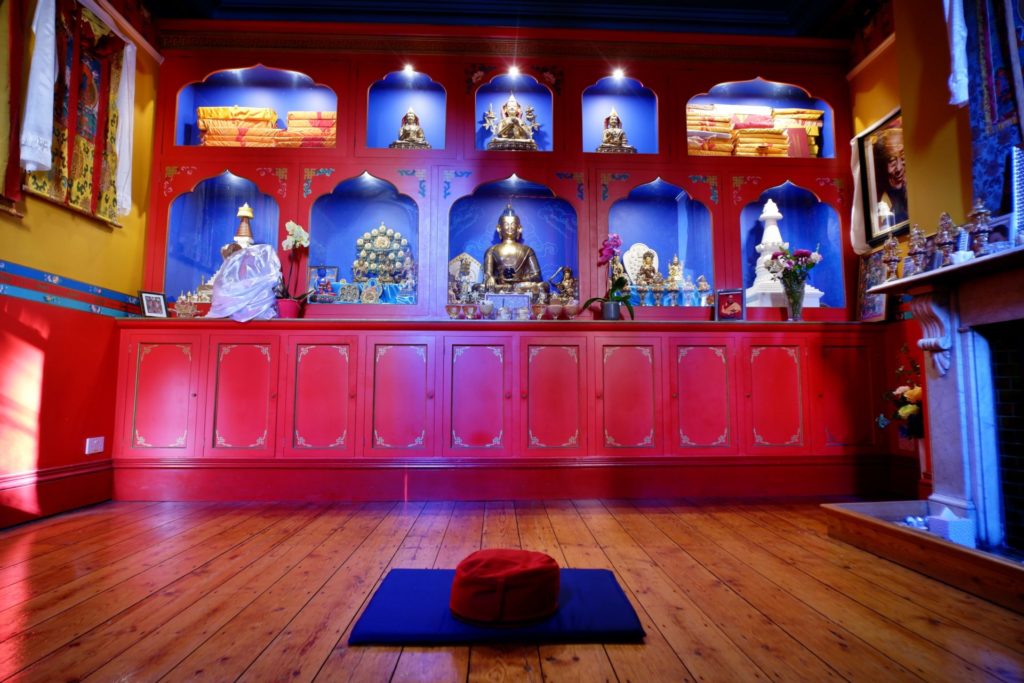 Meditation Room at Jamyang London Buddhist Centre to Practice Mindfulness in London