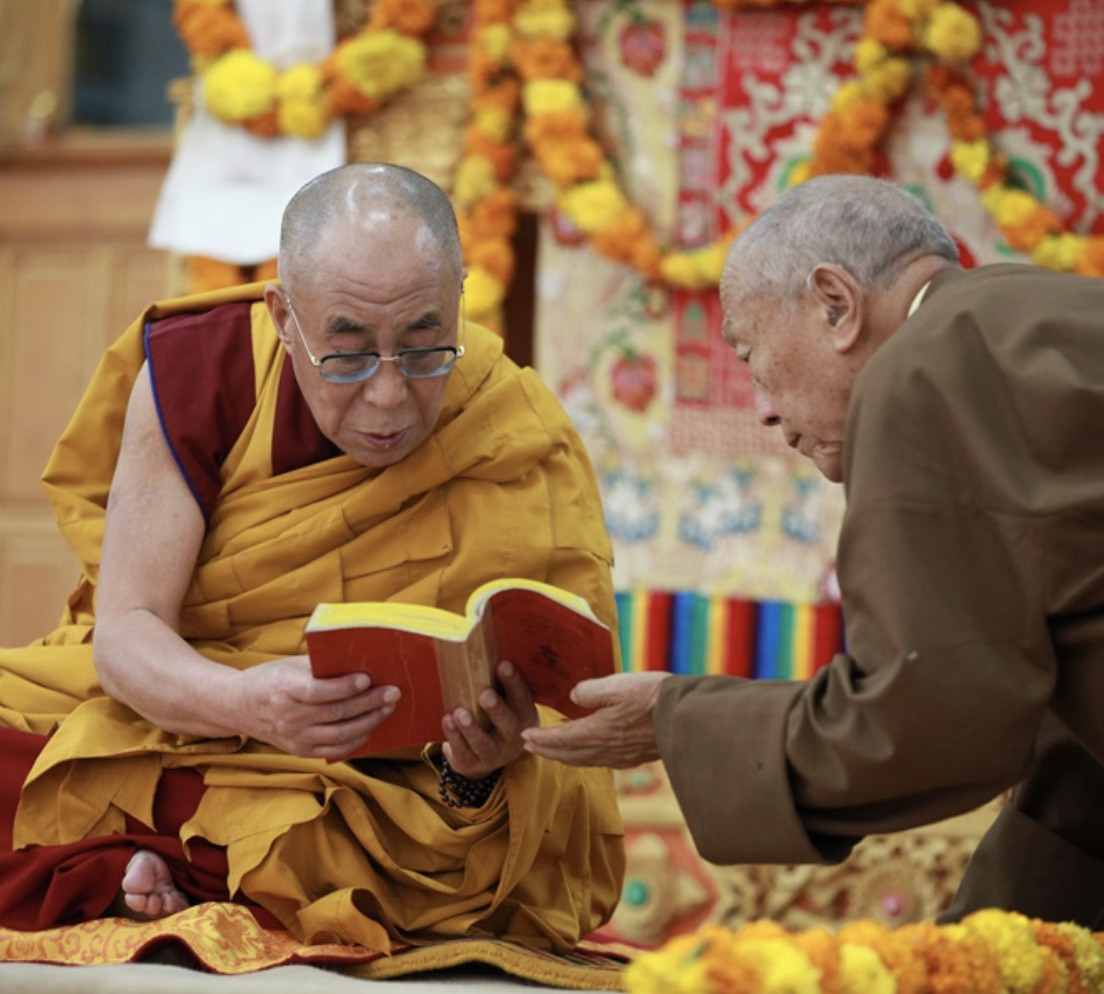 Dagpo Rinpoche with His Holiness the Dalai Lama. Photo credits thedagpofund.org