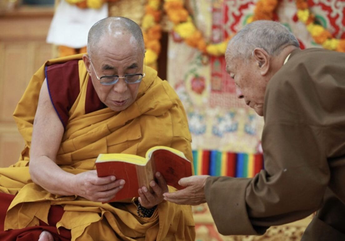 Dagpo Rinpoche with His Holiness the Dalai Lama. Photo credits thedagpofund.org